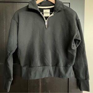 Cozy Black Half-Zip Sweatshirt